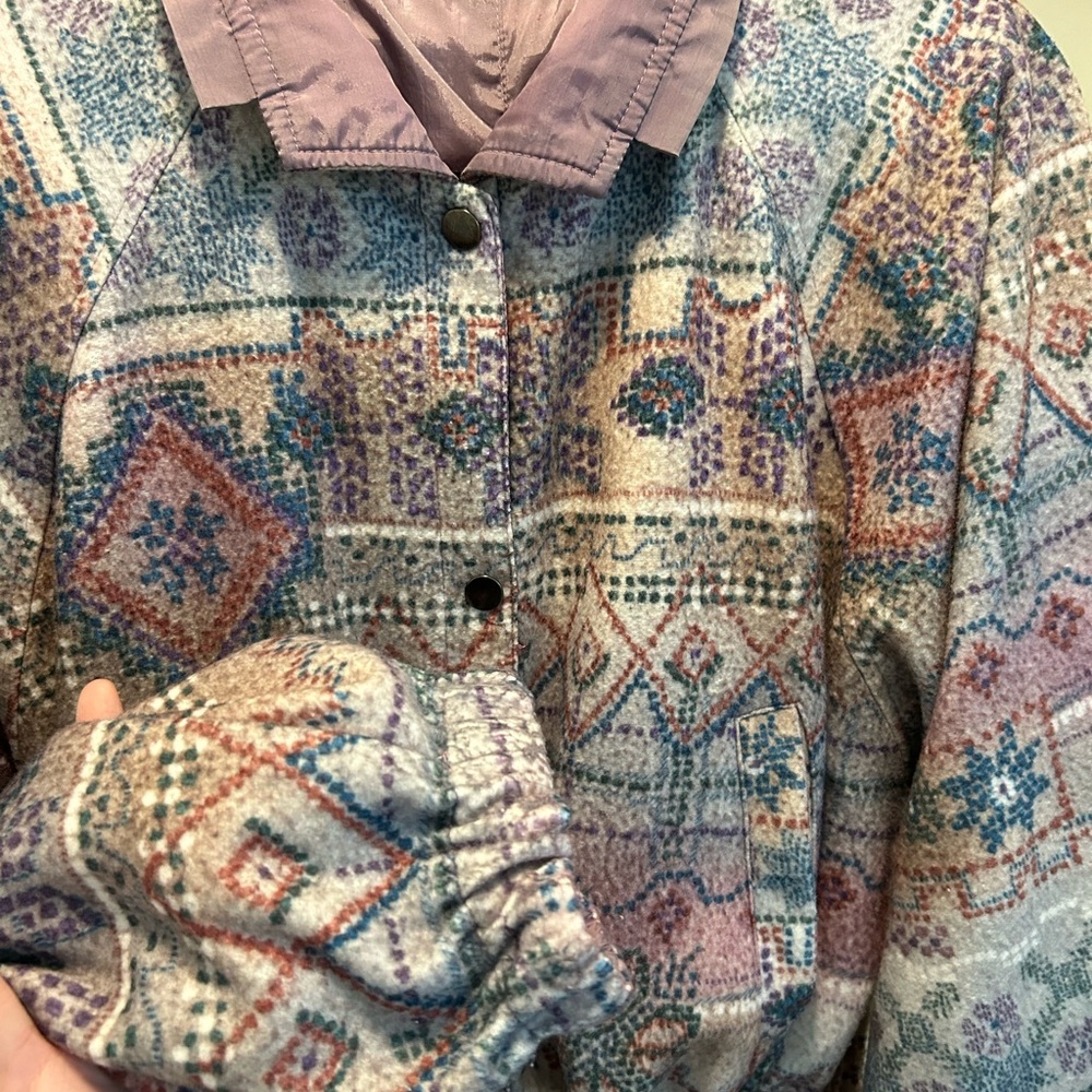 Vintage 90s Reversible Patterned Windbreaker Jack… - image 6
